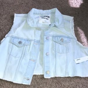 GARAGE CROP DENIM VEST